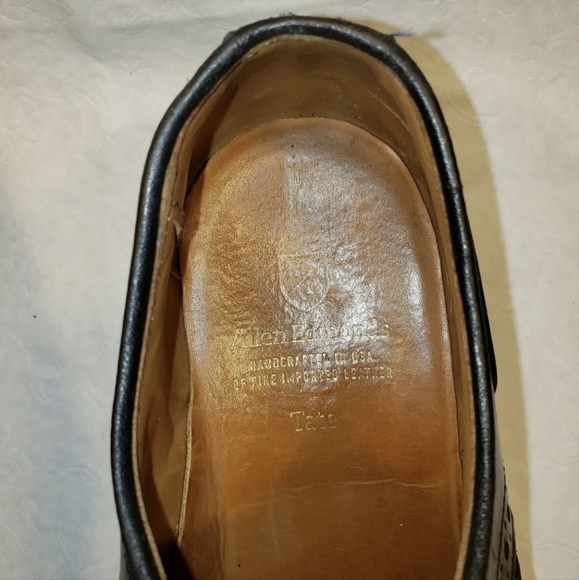 Allen Edmonds Black Leather Tate Wingtip Loafer Dress Shoes - Picture 4 of 7